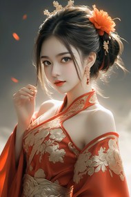 中国古风盘发性感美女图片下载