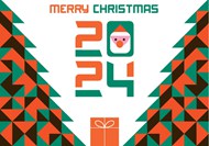 2024圣诞节插画海报设计精美图片