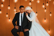 穆斯林新婚夫妇婚纱照摄影图片大全