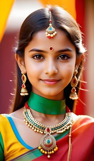 印度传统服饰妙龄少女美女图片大全