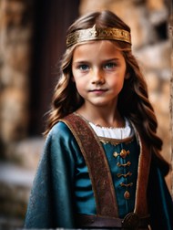 中世纪戴着王冠的小萝莉图片大全