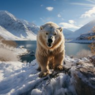 北极冰川北极熊写真图片大全
