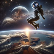 宇宙星系星球太空宇航员插画设计精美图片
