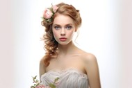 欧美新娘美女结婚发型图片下载