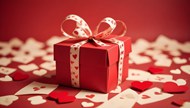 情人节红色浪漫礼品盒写真图片大全