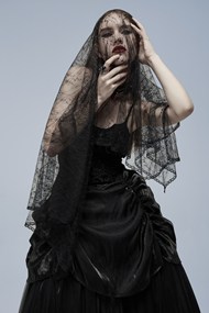 欧美黑色哥特风婚纱艺术摄影照高清图片