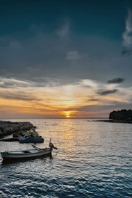 黄昏海岸夕阳风光写真图片大全