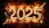 2025新年数字火焰特效设计图片大全