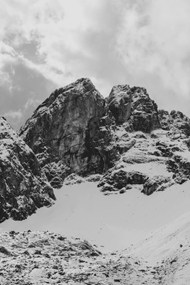 冬季巍峨雪域高山黑白写真精美图片