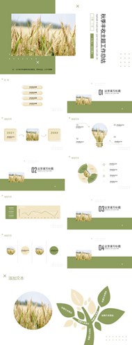 秋季丰收主题工作总结ppt图下载