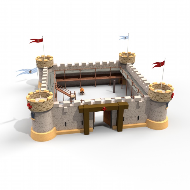  欧式城堡3D模型精美图片 