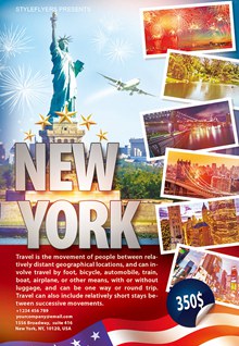 纽约旅游海报PSD图片