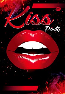 酒吧KISS派对海报PSD图片