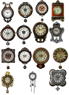 欧式古典钟表PSD图片