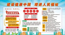 建设健康中国展板PSD图片