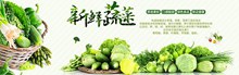 淘宝天猫绿色新鲜蔬菜店创意宣传海报下载psd免费下载