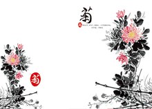 中国风水墨国画菊花图片素材下载分层素材