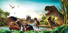 侏罗纪恐龙世界3D合成图片psd分层素材