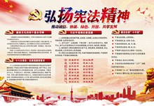 弘扬宪法党建海报展板psd素材