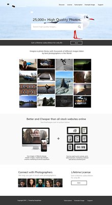 图片摄影类网站单一页面设计源文件免费分层素材