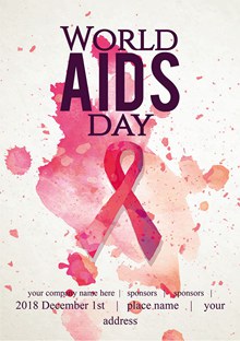 世界艾滋病日海报分层素材