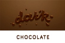 质感巧克力英文字体效果贴图模板psd素材