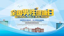 全国男性健康日公益宣传展板分层素材