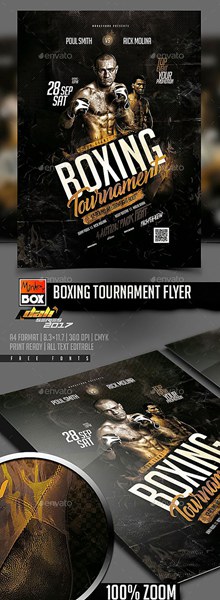 拳击巡回赛活动海报设计源文件psd素材