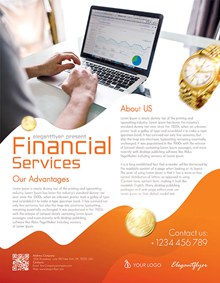 金融服务海报分层素材