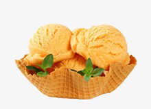 黄色冰淇淋psd分层素材