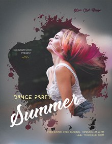 夏季舞蹈派对海报psd免费下载
