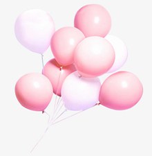 一簇粉色气球psd分层素材