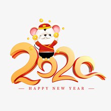 鼠年2020新年快乐psd素材