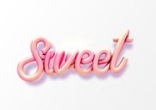 粉色甜蜜英文字体psd免费下载