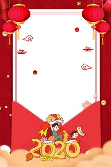 春节信封创意背景图psd图片