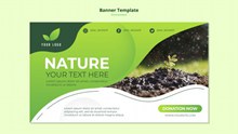 绿色大自然网页banner设计psd素材