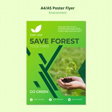 绿色环保公益广告海报模板psd图片