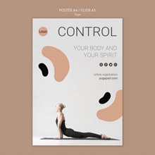 极简主义瑜伽海报设计psd素材