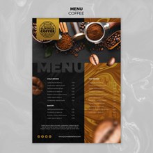 咖啡厅饮品菜单目录模板psd免费下载