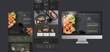 美味寿司网页设计模板分层素材