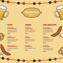 啤酒节菜单设计模板psd免费下载