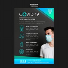 Covid-19新冠海报免费模板psd下载