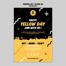 YellowDay英文海报模板设计psd免费下载