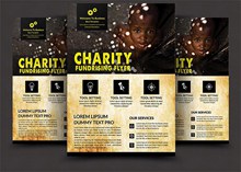 慈善筹款活动传单海报模板分层素材