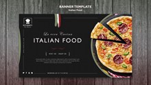 意大利披萨美食横幅设计psd素材