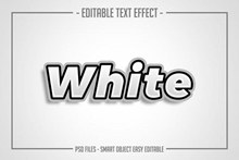 白色粗体特效字体psd图片