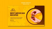 墨西哥餐厅宣传横幅psd分层素材