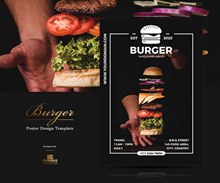 免费汉堡餐厅海报模板分层素材