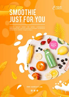 饮品果汁海报模板设计psd免费下载