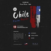 国际智利日传单模板psd图片